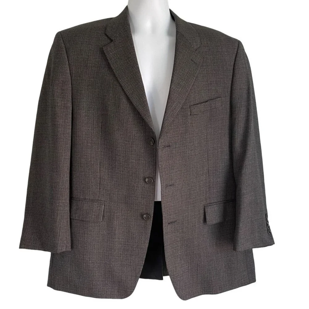 Ralph Lauren 3 Button Wool Sport Coat Jacket Blazer 44R